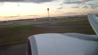 The Emirates Boeing 777300ER  Sunset TakeOff From London Heathrow [upl. by Eillak]