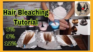 BLEACHING HAIR  3 TYPES OXIDANTS  SEE REAL RESULTS  TUTORIAL [upl. by Naibaf]