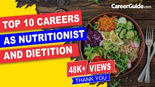 Top 10 Careers As Nutritionist And Dietitian With Average Salary [upl. by Octavla629]