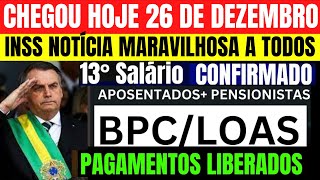 ✔CHEGOU DEPOIS DO NATAL  APOSENTADOS BPC 13° SALÁRIO INSS  REAJUSTE SÓ NOTÍCIA MARAVILHOSA [upl. by Hellah]