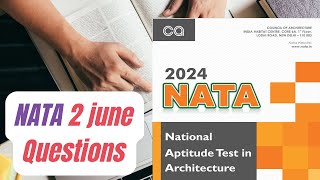 NATA Official Questions asked in 2024  2 June MCQs [upl. by Anuahsed]