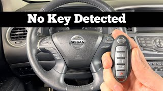 2017  2020 Nissan Pathfinder  How To Start With Dead Remote Key Fob Battery KEY NOT DETECTED [upl. by Meehyr]