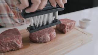 📢 How to use XSpecial Meat Tenderizer Tool 48 Blades Stainless Steel [upl. by Hound]