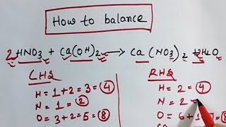 How to balance HNO3  CaOH2  CaNO32  H2O [upl. by Ocirne]