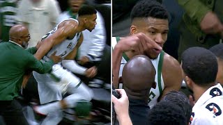 Giannis HEATED at Pacers for Taking Game Ball After His 64Point Performance [upl. by Atiuqat585]