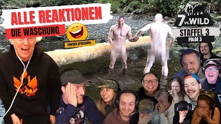 ALLE Reaktionen  Die Große Waschung 🤭Knossi amp Sascha  EPISCHES 7vsWild Team amp Formcheck 7vswild3 [upl. by Rivi]