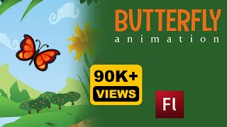 Flash Animation Tutorial  Butterfly Animation [upl. by Sandeep935]