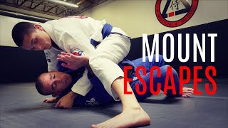 Mount Escapes  BJJ Techniques  CVBJJ Online [upl. by Elletnwahs]