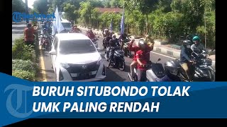 DEMO BURUH MAYDAY SITUBONDO Buruh Tuntut Bupati Penuhi Janji Tolak UMK Terendah [upl. by Concha915]