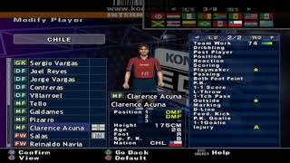 Winning Eleven 6 PS2 Stats Chile [upl. by Decrem193]