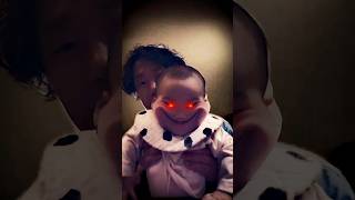 Baby 👻 Horrify Trying tik tok filter 😂 wait for me 😝 scaryface shorts funniestvideo scary [upl. by Ellenoj39]