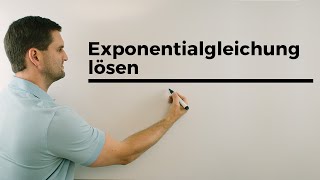 Exponentialgleichung lösen mit Logarithmus Achtung Logarithmusgesetze  Mathe by Daniel Jung [upl. by Ayotac]