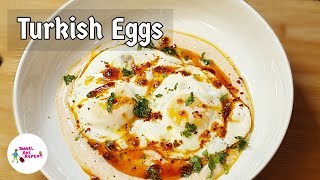 Turkish Eggs Breakfast Recipe  Only 2 Main Ingredients [upl. by Ertsevlis]