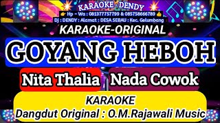 GOYANG HEBOH  KARAOKE  NADA PRIA  OMRajawali Music ‎karaokedendy [upl. by Araeic]