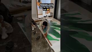 Wallpaper fixing and amazing look after completion interiordesign wallpaper shorts [upl. by Krause496]