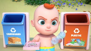 Clean Up Trash Song  Good Habits For Kids  Boo Kids Song amp Nursery Rhymes [upl. by Kcam]