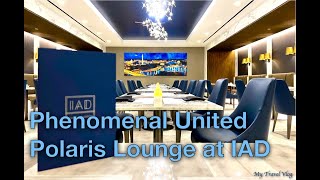 United Airlines Polaris Lounge at Washington Dulles Airport Review [upl. by Alludba25]