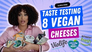 TASTE TESTING 8 VEGAN CHEESES TO FIND THE BEST AND WORST [upl. by Fates]