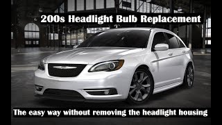 How to change a headlight bulb on a Chrysler 200s [upl. by Morly501]