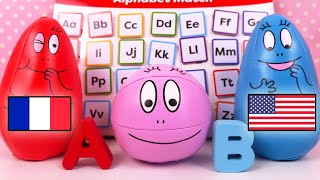 Apprendre lalphabet en Anglais 🇺🇸 et en Français 🇫🇷 avec Barbapapa [upl. by Burgwell]