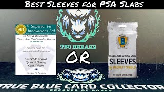 The VERY BEST Sleeves for PSA Graded Cards Beckett Shield VS Superior Fit Innovations [upl. by Nahgem]