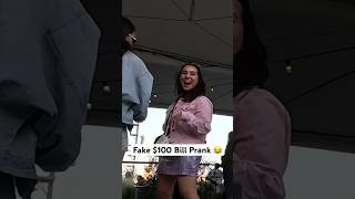 Fake 100 Bill Prank JoeySalads Pranks Shorts [upl. by Rob]