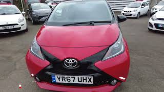 Toyota Aygo 10 VVTi xcite 4 Red BiTone Hatchback 5dr Petrol Manual Euro 6 68 ps  YR67 UHX [upl. by Pickford453]