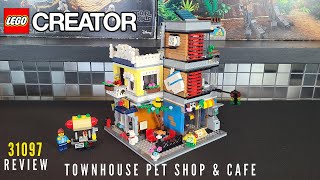 LEGO Creator Townhouse Pet Shop amp Cafe 31097 Review [upl. by Doreen]