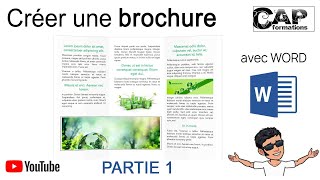 Comment réaliser une brochure 3 volets avec Word   part 1 [upl. by Lema]