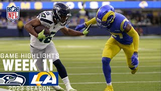 Seattle Seahawks vs Los Angeles Rams  2023 Week 11 Game Highlights [upl. by Anayeek]