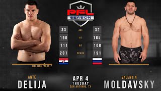 Ante DELIJA vs Valentin MOLDAVSKY Full FIGHT PFL [upl. by Oster]