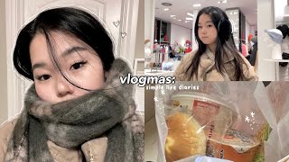 Vlogmas🌨️ Christmas market gift shopping final grades movie night etc [upl. by Eiramnerual]