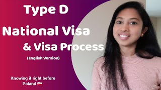 Type D National Visa and the Visa process  English Version poland europe visa [upl. by Anirrok]