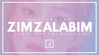 RED VELVET • ZIMZALABIM  LINE DISTRIBUTION [upl. by Yornoc]