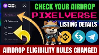 Pixelverse Airdrop  Claim PIXELVERSE Coins  PIXFI Listing Updates Withdraw on Exchange  Hindi [upl. by Aidnyc335]