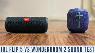 JBL Flip 5 vs UE Wonderboom 2 Sound Test [upl. by Armillas584]