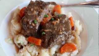 Beef Short Ribs quotSauerbratenquot  Braised Beef Short Ribs Recipe [upl. by Nada798]