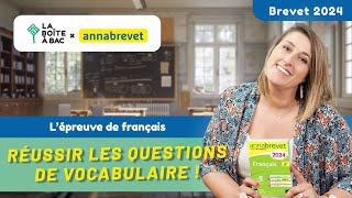 Réussir les questions de vocabulaire  Brevet de Français 2025 avec Hatier et La Boîte à Bac [upl. by Truda]