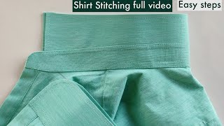 shirt stitching full video easy steps  Perfect shirt stitching full video with very easy steps [upl. by Aicital461]