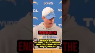 Brandon Staley gets heated at press conference after loss to Packers nfl chargers fypシ nflnews [upl. by Liahus]