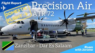 PRECISION AIR 🇹🇿  ATR72500  Zanzibar ZNZ to Dar Es Salaam DAR  30mins Flight  5HPWD [upl. by Adolfo849]