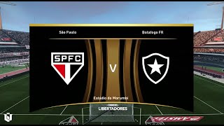 Sao Paulo vs Botafogo ● Copa Libertadores 2024 ● Gameplay Pes 2021 [upl. by Noiek2]