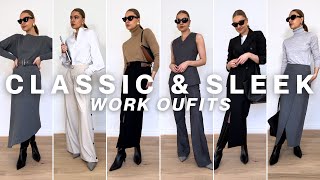 MINIMAL amp CHIC WORKWEAR OUTFITS FOR CAPSULE WARDROBE LOVERS [upl. by Melisenda]