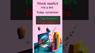 NSE Top Gainer amp Losers stockmarket sharemarket shorts youtubeshorts trading viralshort [upl. by Assilen374]