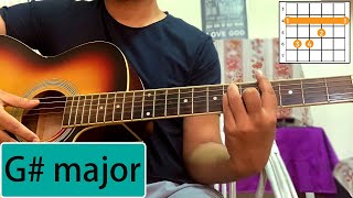 How to Play the G sharp Major Chord G  Guitar Lessons [upl. by Fairfax133]