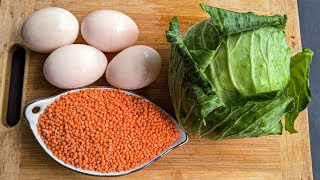 Cabbage amp Eggs better than Meat Healthy Breakfast in 5 minutes Simple Cheap Recipe [upl. by Eerrehc]