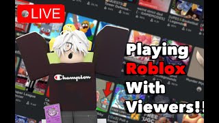 Playing Roblox LIVE With VIEWERS JOIN UP [upl. by Ahsitram]