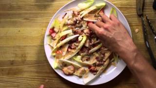 Endive quotHandquot Salad  20 Second Recipes  WildFoodsCEOcom [upl. by Adlog]