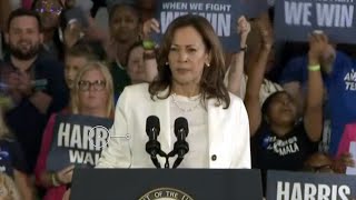 Kamala Harris and Hecklers Detroit MI 080724 [upl. by Annirac]