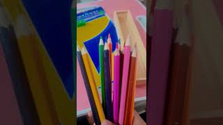 Pencil color wooden box with sharpener [upl. by Blondie]